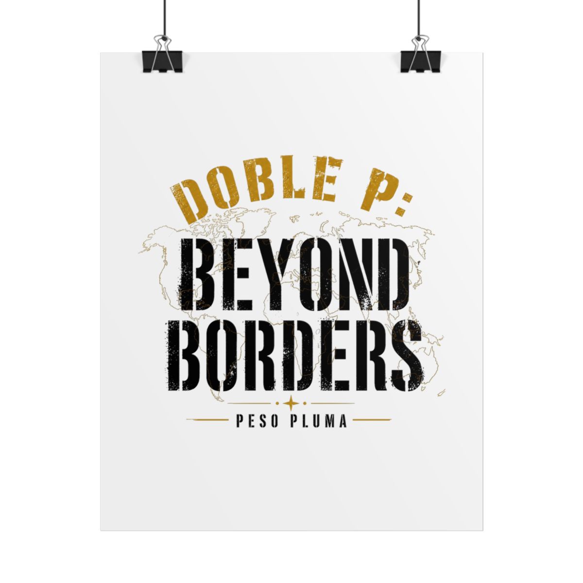 Peso Pluma "Doble P: Beyond Borders" Poster - Peso Pluma official Posters & Wall Art merch