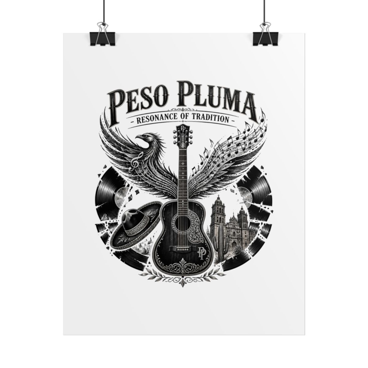 Peso Pluma "Peso Pluma - Resonance of Tradition" Poster - Peso Pluma official Posters & Wall Art merch