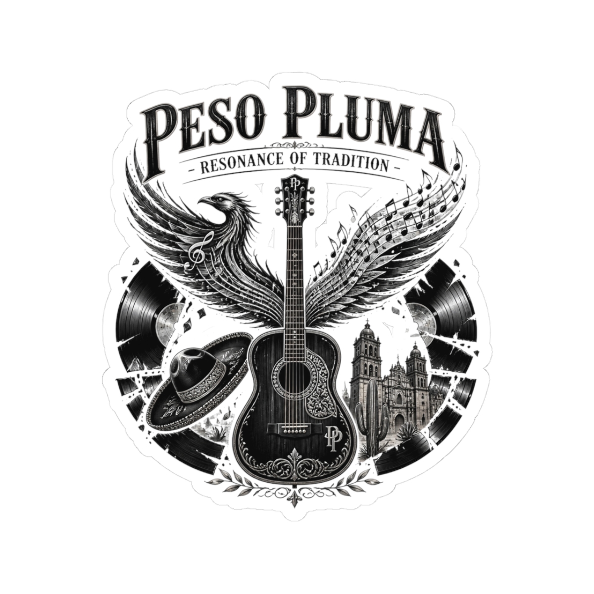 Peso Pluma "Peso Pluma - Resonance of Tradition" Sticker - alternate angle 3, merchandise